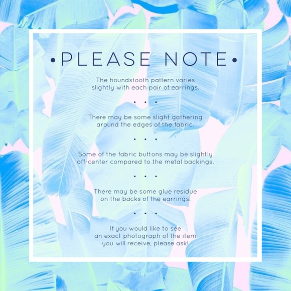 "Lizzie" Earrings || Black Houndstooth Bon Bon - Picture 7 of 9